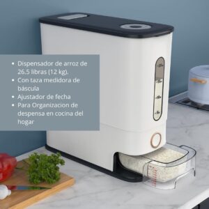 Dispensador de arroz de 26.5 libras (12 kg).